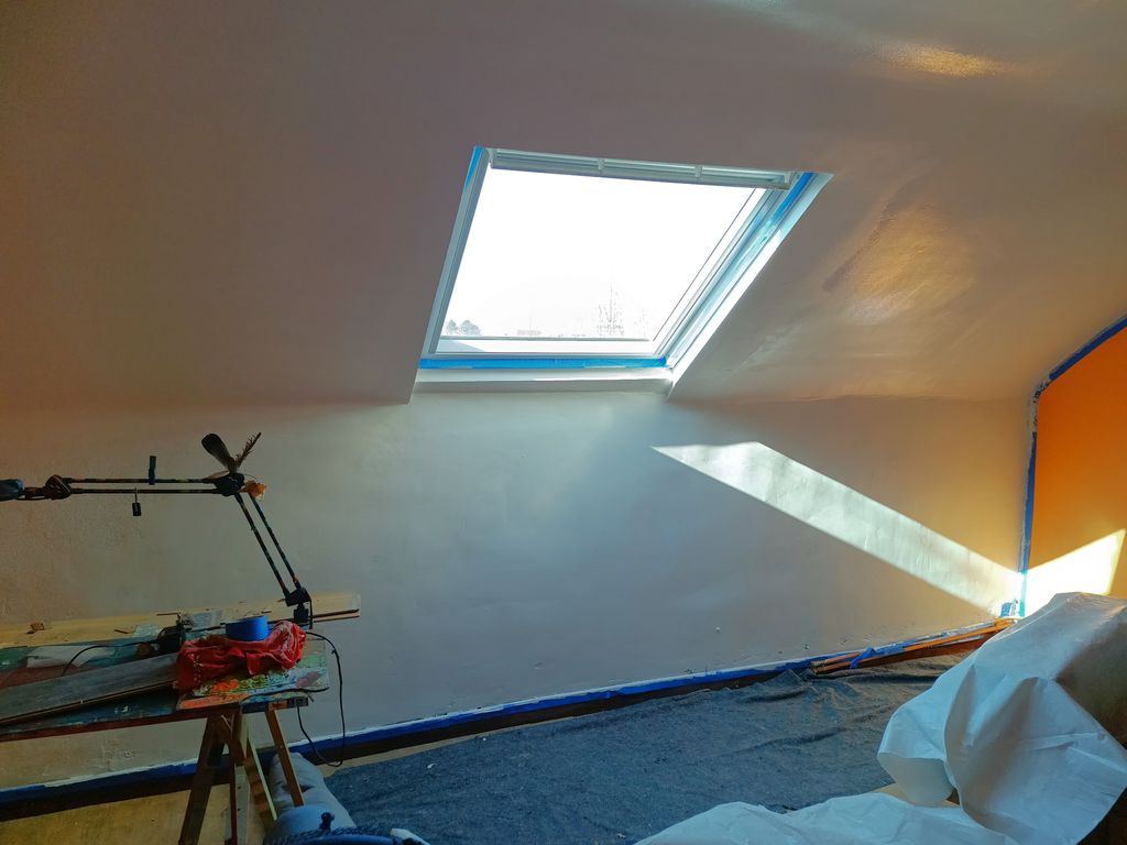 Travaux de peinture après reprise de plâtrerie