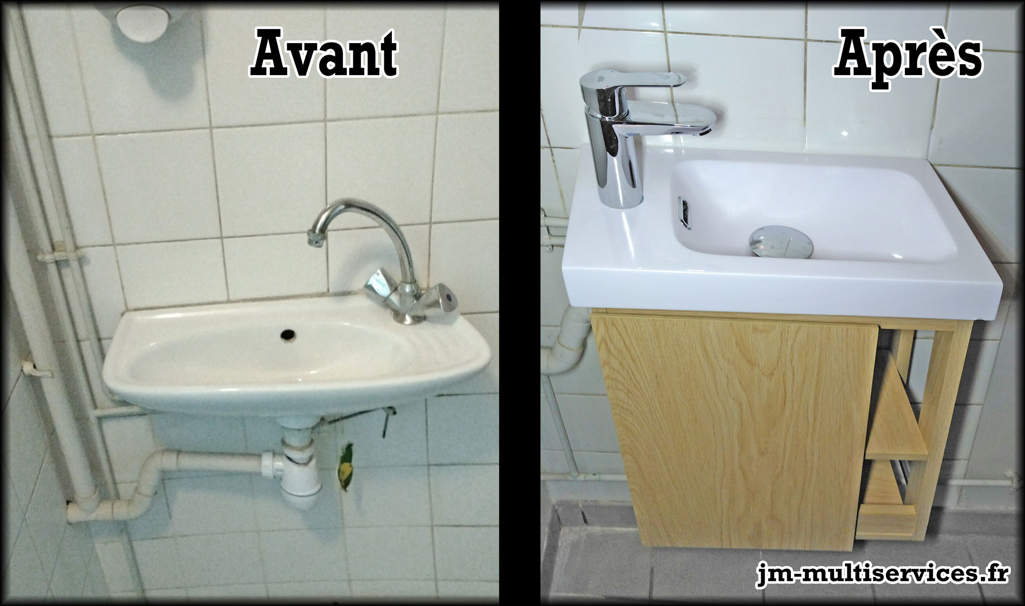 Photo travaux Remplacement robinet lave-mains - Remplacement éclairages