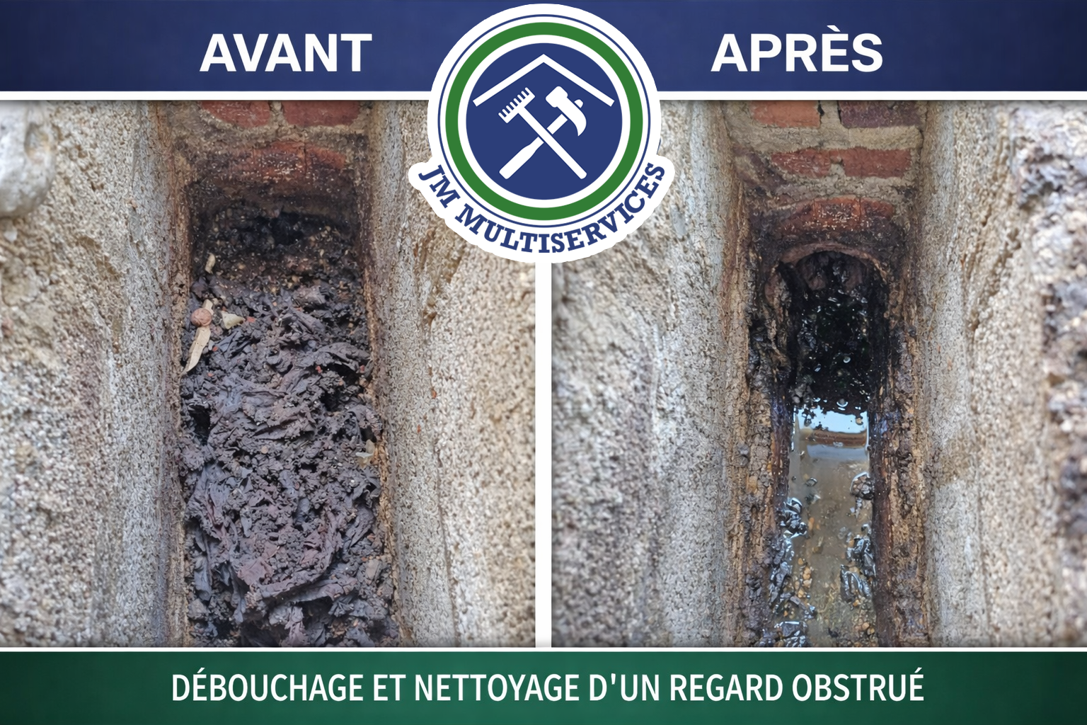 d&eacute;bouchage d'un regard obstru&eacute; par des lingettes