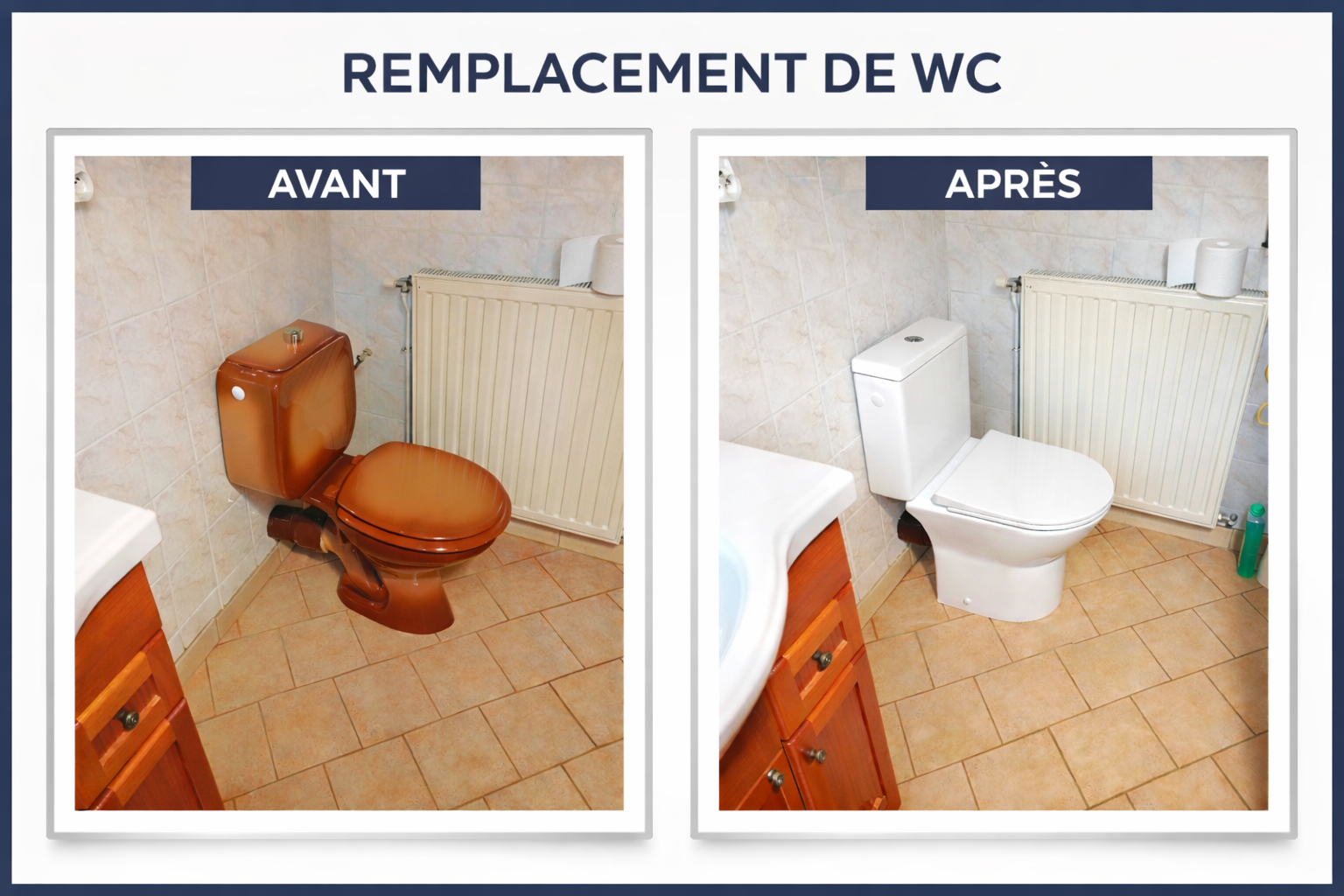 Remplacement d'un WC