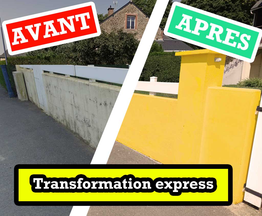 Rénovation muret extérieur : Avant/Après