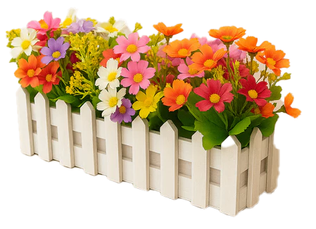 jardinière fleurs artificielles