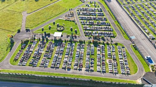 Vue aérienne par drone du cimetière de Vrigne-aux-Bois (nouveau cimetière)
