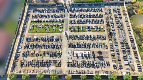 Vue aérienne par drone du cimetière de Donchery